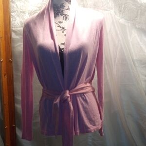 J. McLaughlin Pink Women's Cardigan with Belt